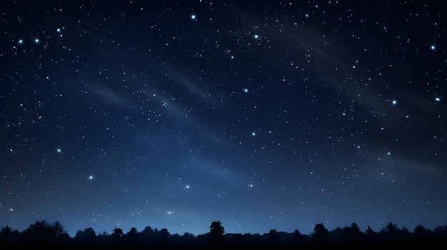 Une vue panoramique d'un champ stellaire avec une variété de types d'étoiles