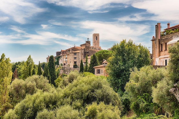 Vue panoramique dans la ville de SaintPauldeVence Cote d'Azur France