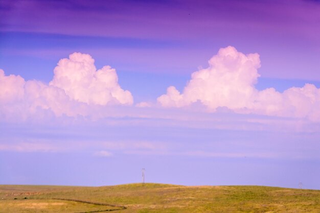 Vue panoramique du champ contre le ciel