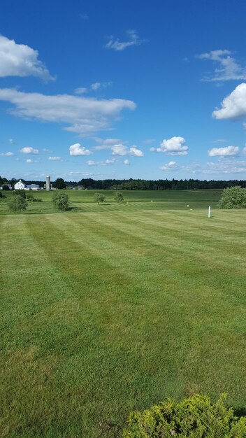 Photo vue panoramique du champ contre le ciel