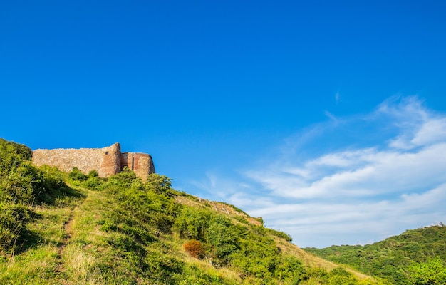 Vue panoramique du château des ruines de Hammershus à Bornholm, Danemark