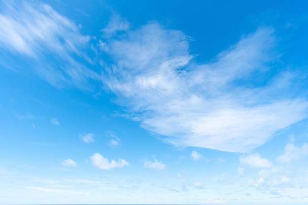 Vue panoramique du ciel bleu avec des nuages