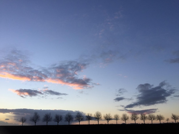 Vue panoramique du ciel spectaculaire au coucher du soleil