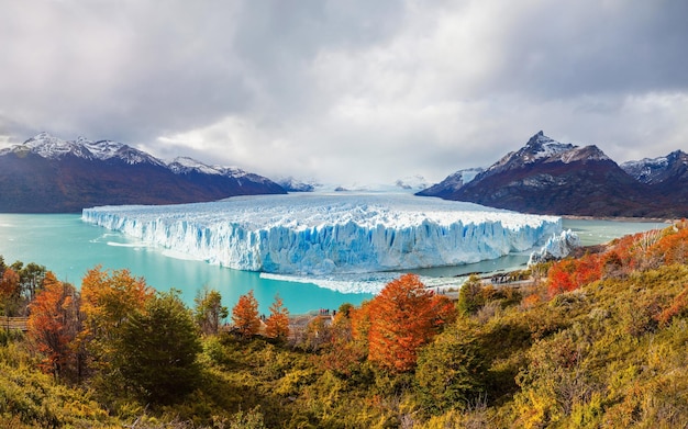 La vue panoramique du glacier Perito Moreno. C'est un glacier situé dans le parc national Los Glaciares en Patagonie, en Argentine.