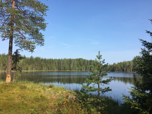 Photo vue panoramique du lac contre le ciel