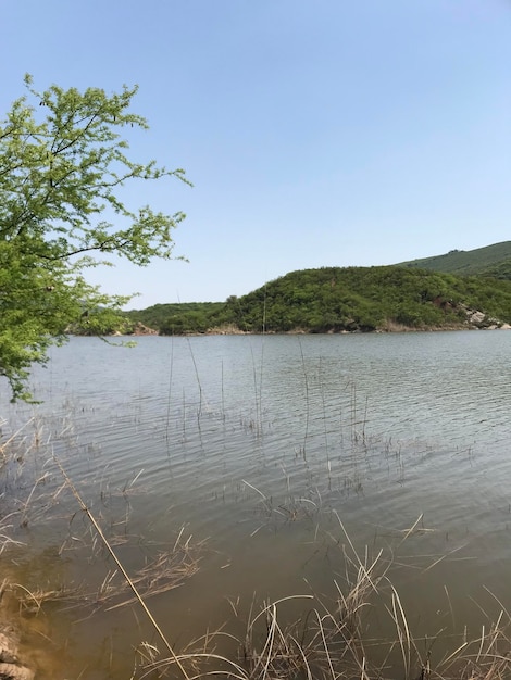 Photo vue panoramique du lac contre le ciel