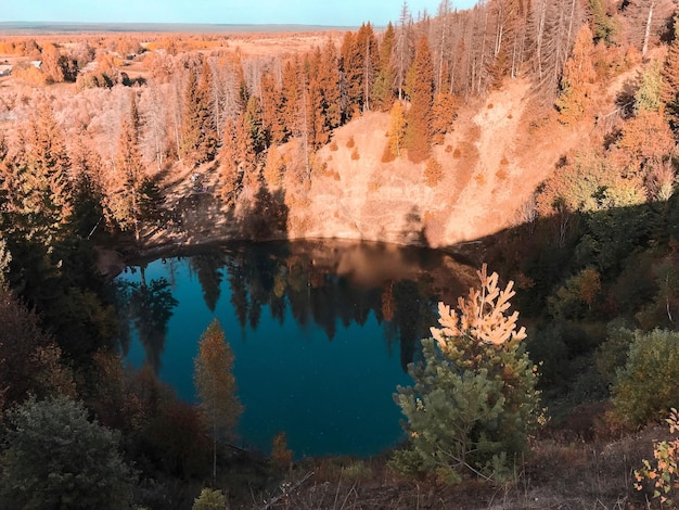 Photo vue panoramique du lac