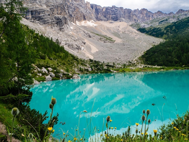 Photo vue panoramique du lac