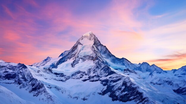Vue panoramique du mont Matterhorn au lever du soleil en Suisse