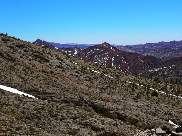 Photo vue panoramique du paysage sur un ciel bleu clair