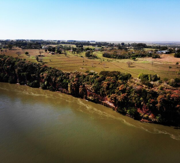 Photo vue panoramique du paysage sur un ciel dégagé