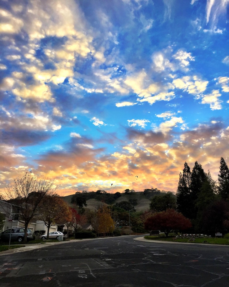 Photo vue panoramique du paysage contre le ciel au coucher du soleil
