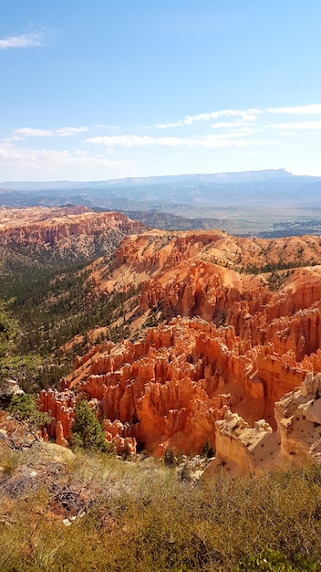 Photo vue panoramique du paysage contre un ciel nuageux