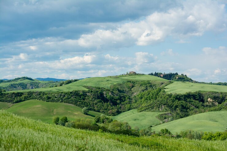 Photo vue panoramique du paysage contre un ciel nuageux