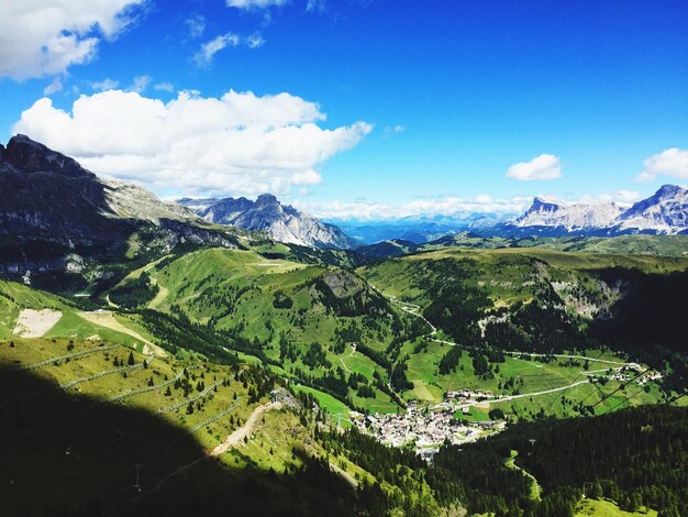 Vue panoramique du paysage contre le ciel