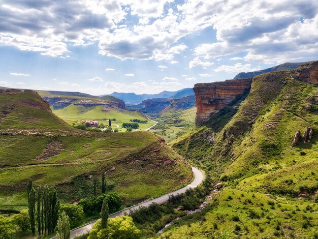 Vue panoramique du paysage contre le ciel