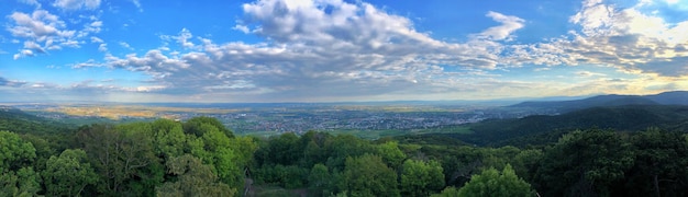 Vue panoramique du paysage contre le ciel