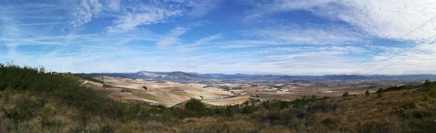 Vue panoramique du paysage contre le ciel