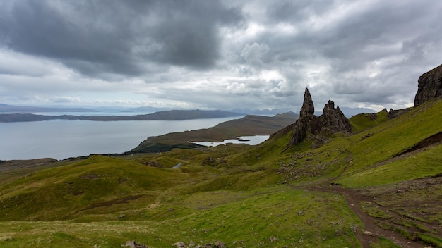 Vue panoramique du paysage contre le ciel