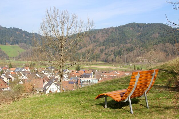 Vue panoramique du paysage contre le ciel