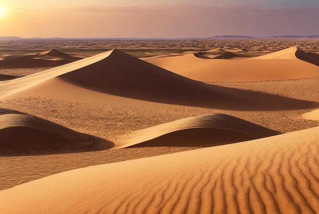 Vue panoramique du paysage désert du Sahara roches de sable et pierres jour ensoleillé Photo du paysage du désert h