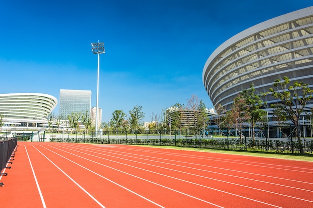 Vue panoramique du stade et des sièges du stade