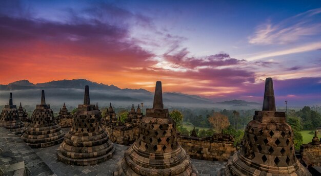 Vue panoramique du temple contre le ciel