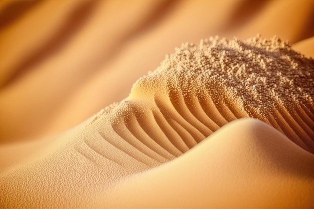 Une vue panoramique sur les dunes de sable dans le désert Généré par AI