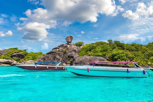 Vue panoramique des îles Similan, Thaïlande