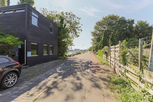 Vue panoramique des maisons en briques