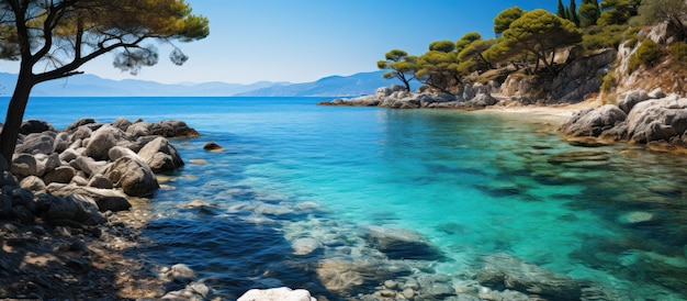 Vue panoramique de la mer Adriatique