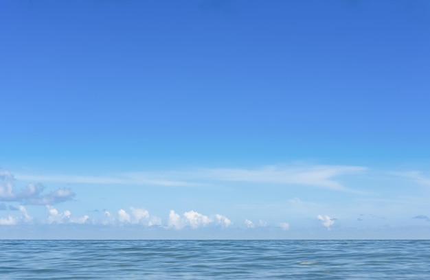 Vue panoramique de la mer sur le ciel bleu