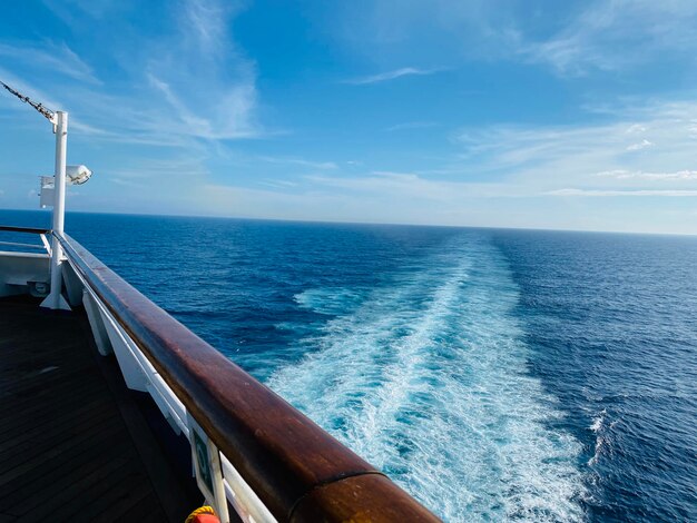 Vue panoramique de la mer sur le ciel bleu