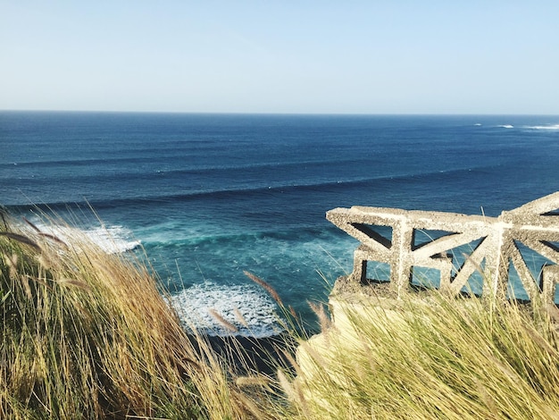 Vue panoramique de la mer sur un ciel dégagé