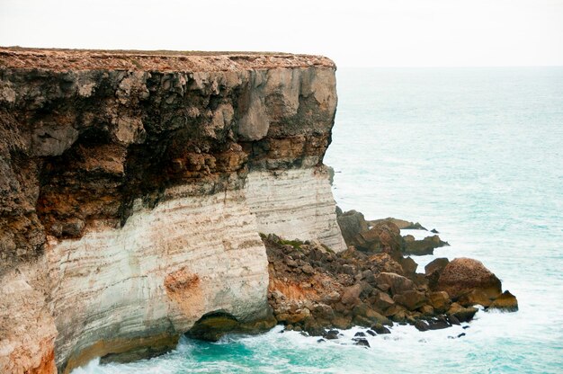 Photo vue panoramique de la mer sur un ciel dégagé