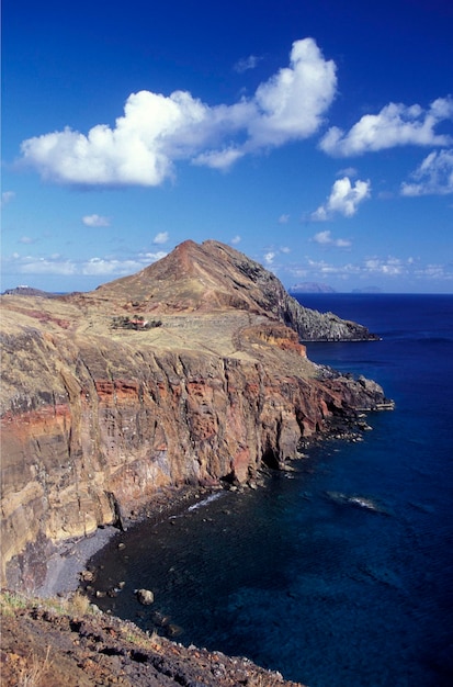 Photo vue panoramique de la mer sur un ciel nuageux