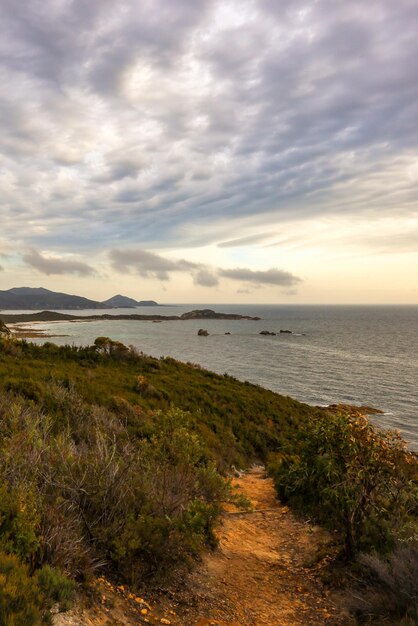 Photo vue panoramique de la mer contre le ciel