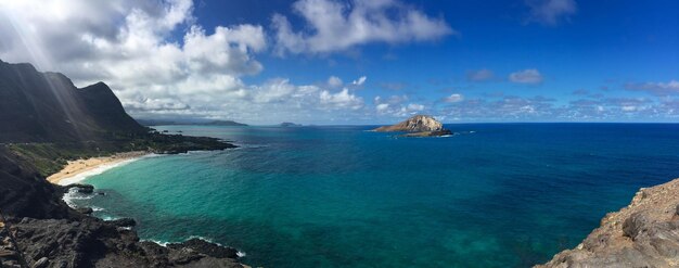 Vue panoramique de la mer contre le ciel