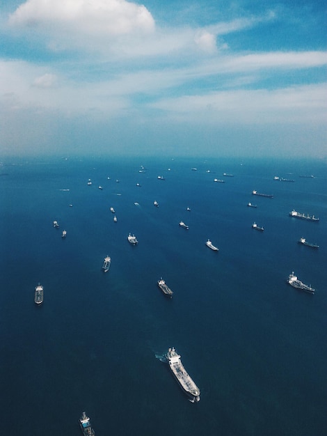 Vue panoramique de la mer contre le ciel