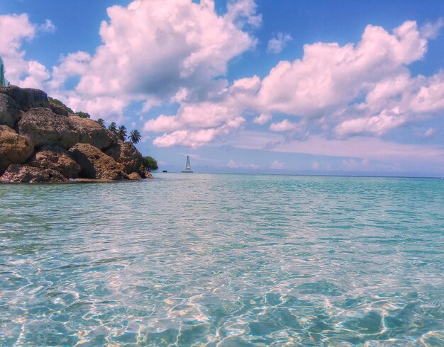 Vue panoramique de la mer contre le ciel