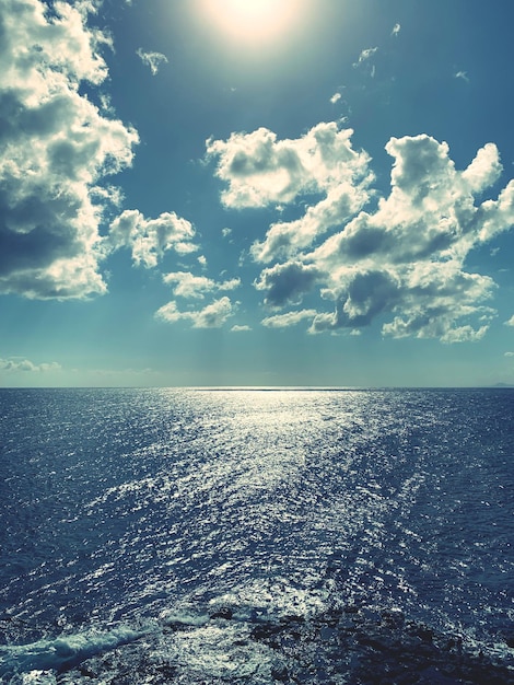 Photo vue panoramique de la mer contre le ciel