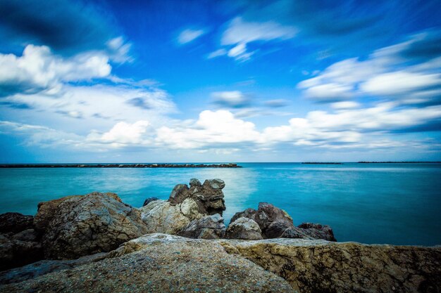 Photo vue panoramique de la mer contre le ciel