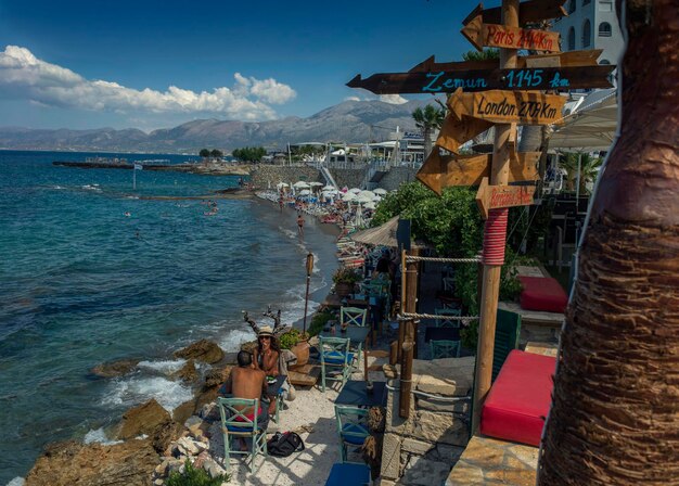 Vue panoramique de la mer contre le ciel