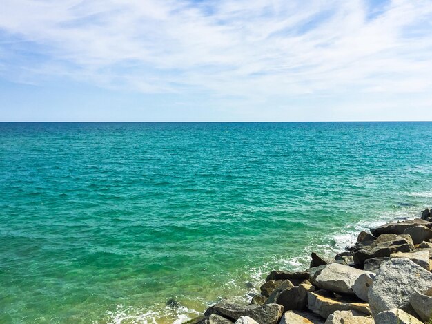 Vue panoramique de la mer contre le ciel