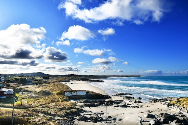 Photo vue panoramique de la mer contre le ciel