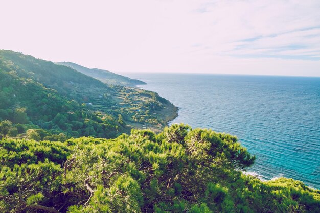 Photo vue panoramique de la mer contre le ciel