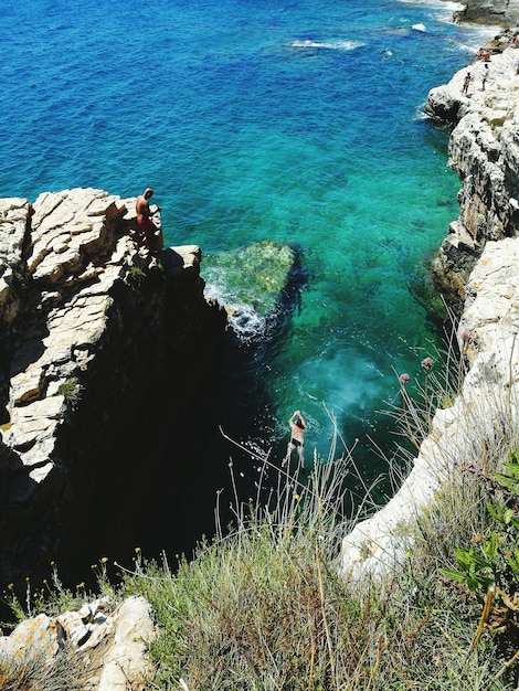 Photo vue panoramique de la mer