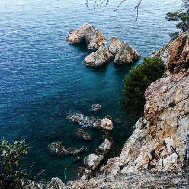 Photo vue panoramique de la mer