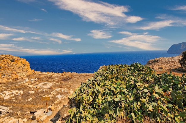 Vue panoramique sur mer