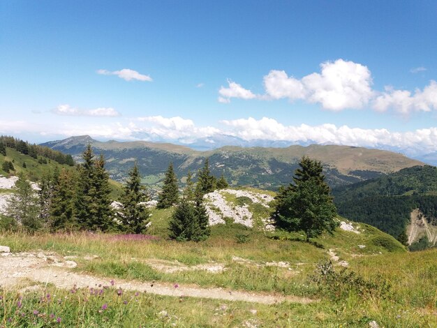 Photo vue panoramique des montagnes contre le ciel